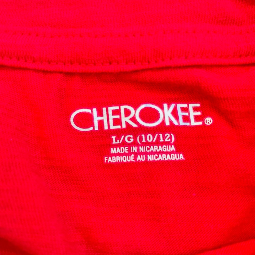 Cherokee girls red crop top size 10/12 L - Picture 3 of 3